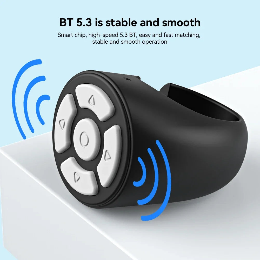 Scrolling Ring Wireless Finger Shutter Remote Control Page Turnermobile Phone Controller Bluetoothcompatible for Home Travel Car